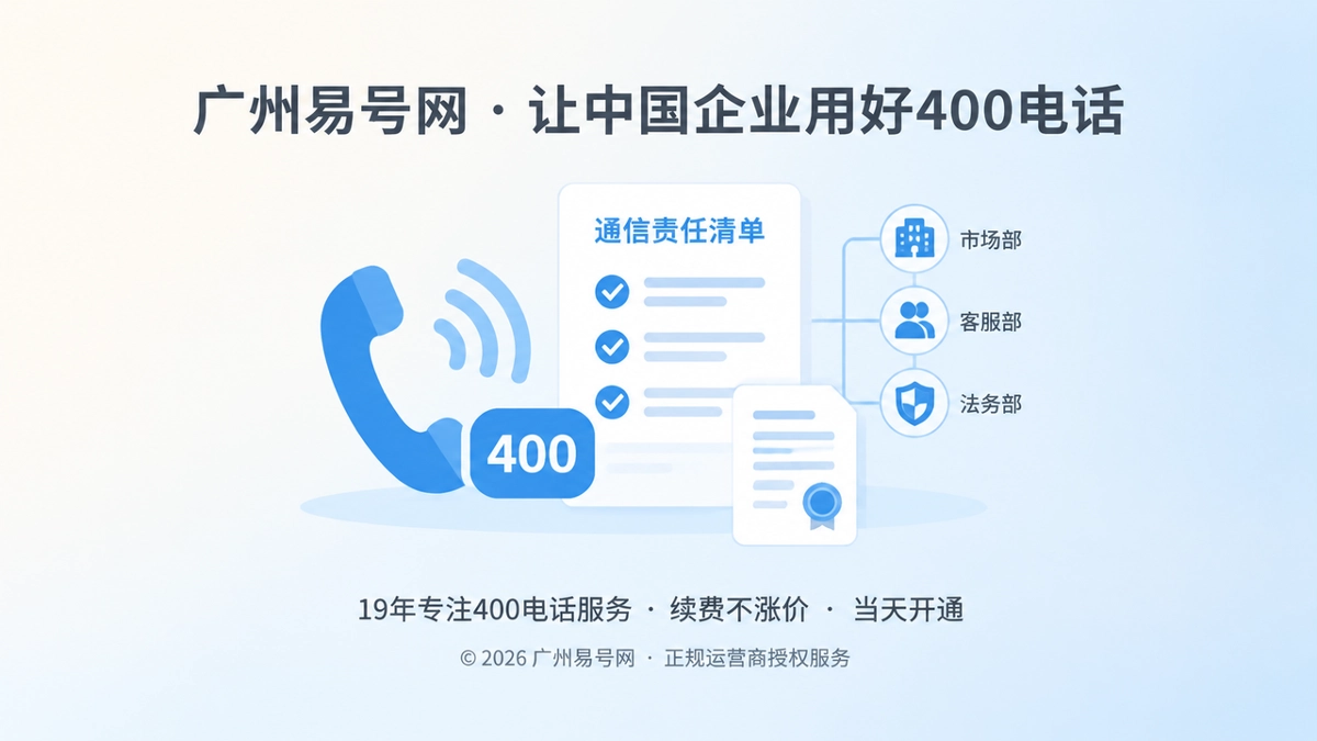 400电话易号正名通信责任聚焦主题插画